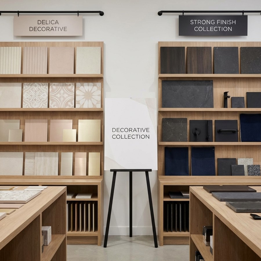 Delica Decorative display with stronger finish options