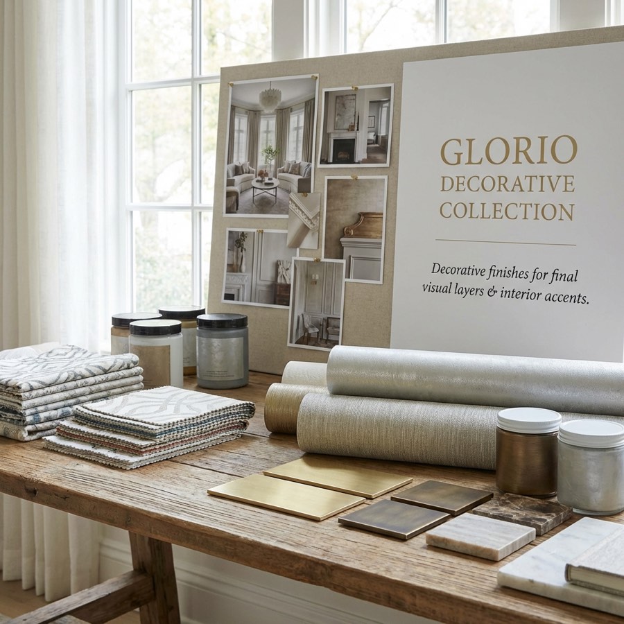 Glorio Decorative collection with finish-led interior accents