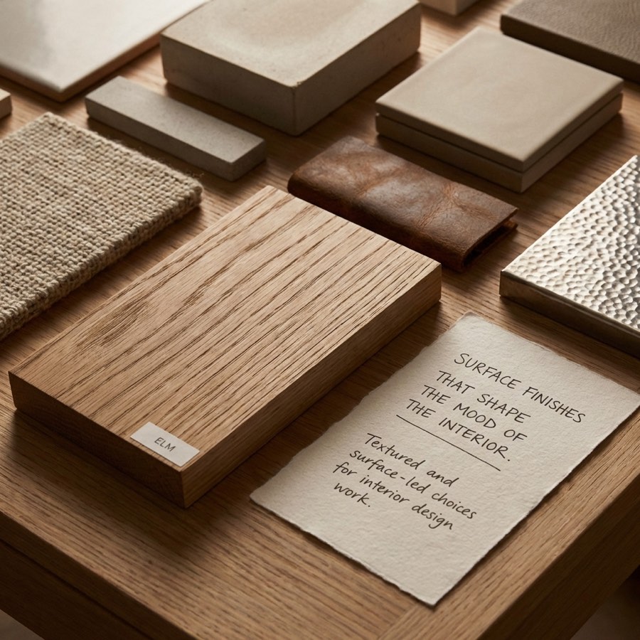 Elm textured laminate sample board