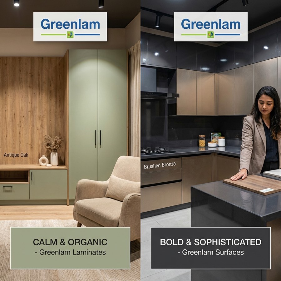 Greenlam laminate showroom display