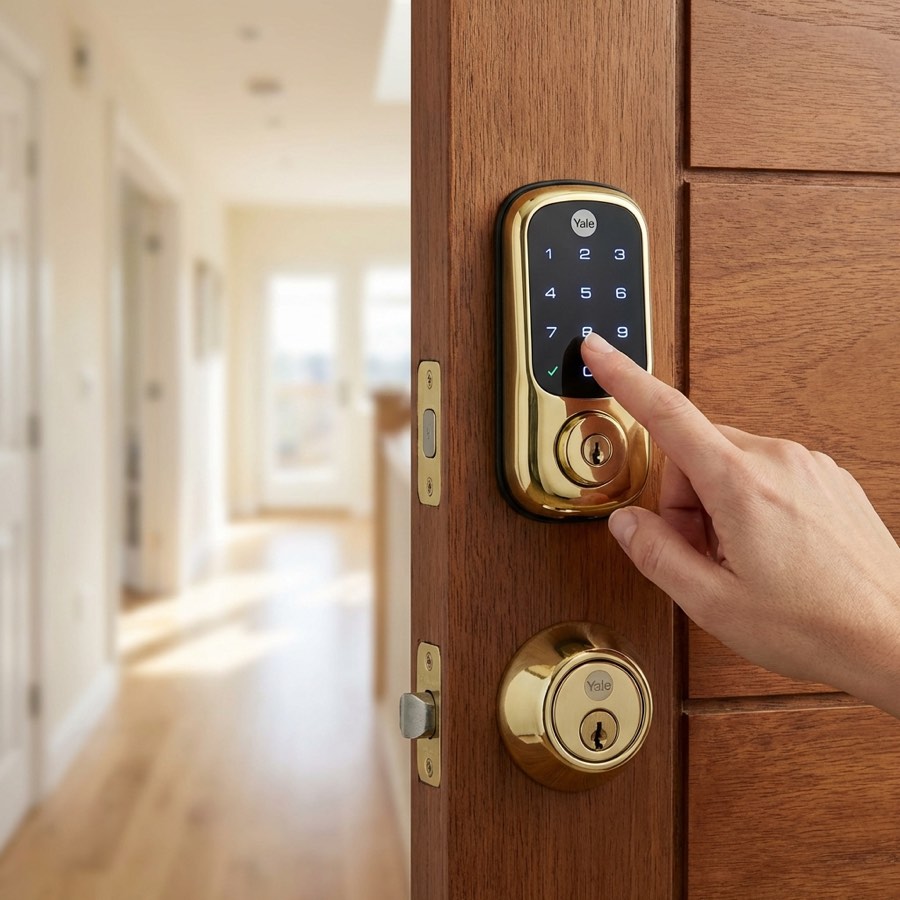 Yale digital lock on a main door